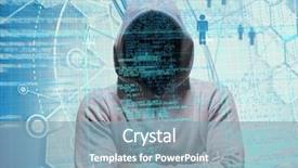  Presentation with matrix code - Audience pleasing presentation design consisting of cross matrix - digital composite of grey jumper backdrop and a light blue colored foreground