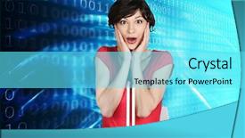  Presentation with matrix - Colorful theme enhanced with cross matrix - wonders of the digital world backdrop and a arctic colored foreground