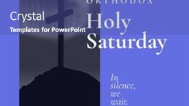  Presentation with star field - Slide deck consisting of cross-on-hill-under-star background and a ocean colored foreground