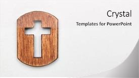  Presentation with cross - Presentation theme with cross on the white background background and a white colored foreground
