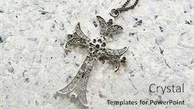  Presentation with st andrews cross - Slides consisting of cross-pendant-on-paper-background background and a light gray colored foreground