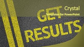  Presentation with road - Colorful presentation enhanced with cross roads - get results written backdrop and a  colored foreground