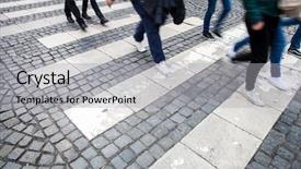  Presentation with traffic road - Presentation enhanced with cross roads - urban traffic concept - city background and a light gray colored foreground