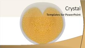  Presentation with heart shaped book page - PPT theme enhanced with cross section - boiled chicken egg with heart background and a lemonade colored foreground