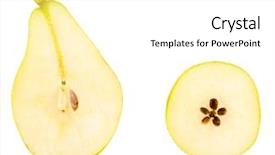  Presentation with calamansi fruit - Slides having cross section - sliced fruit isolated on white background and a  colored foreground