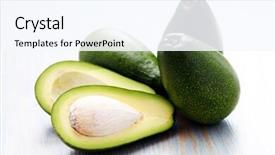  Presentation with pedestrian safety in cross section - Slide deck consisting of cross section of fresh avocado background and a  colored foreground