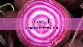  Presentation with beetroot - Slide set consisting of cross-section of a raw background and a  colored foreground