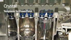  Presentation with engine - Slide deck having cross section of an engine background and a gray colored foreground