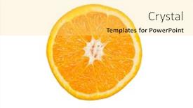  Presentation with cross - Slide deck having cross-section-of-sliced-pulpy background and a yellow colored foreground
