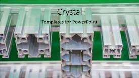  Presentation with aluminium - Cool new PPT layouts with cross sections of extruded aluminium backdrop and a ocean colored foreground