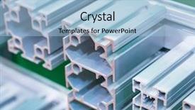  Presentation with aluminium - Amazing PPT theme having cross sections of extruded aluminium backdrop and a light blue colored foreground