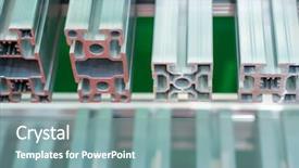  Presentation with aluminium - PPT theme with cross sections of extruded aluminium background and a seafoam green colored foreground