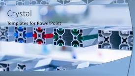  Presentation with aluminium - Slide deck with cross-sections-of-extruded-aluminium background and a light blue colored foreground