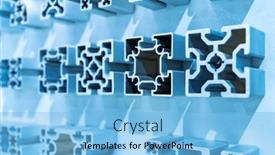  Presentation with aluminium - PPT theme featuring cross-sections-of-extruded-aluminium background and a light blue colored foreground