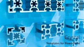  Presentation with aluminium - Slide deck enhanced with cross-sections-of-extruded-aluminium background and a cyan colored foreground