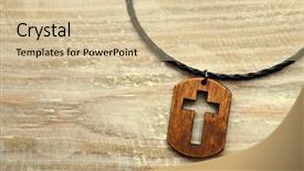  Presentation with simple - Beautiful PPT layouts featuring cross-shaped pendant backdrop and a lemonade colored foreground