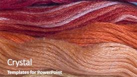  Presentation with yarns - Amazing presentation having cross stitch - red yarns background backdrop and a coral colored foreground