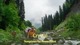  Presentation with ford - Slide deck enhanced with cross the mountain river ford background and a tawny brown colored foreground