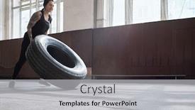  Presentation with strengthening - Slides featuring cross-training-low-angle-view background and a light gray colored foreground