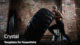  Presentation with training - PPT theme enhanced with cross training background and a black colored foreground