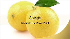  Presentation with lemons - Colorful slide deck enhanced with portrait of happy boy with mobile going surprise on gray background backdrop and a light gray colored foreground.