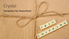  Presentation with cross - Theme with cross-word-free-delivery background and a coral colored foreground