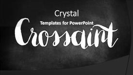  Presentation with blackboard - Cool new PPT layouts with crossaint written on a blackboard backdrop and a dark gray colored foreground