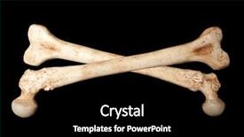  Presentation with bone - Cool new slides with crossbones made of two human backdrop and a black colored foreground