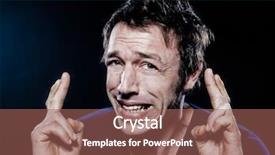  Presentation with good luck - Beautiful slides featuring crossed fingers hoping luck backdrop and a coral colored foreground