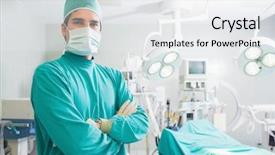  Presentation with theatre - Cool new slides with crossed in an operating theatre backdrop and a white colored foreground