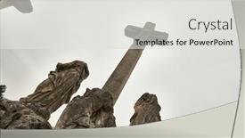  Presentation with hill - Theme enhanced with crosses-on-the-hill-weathered background and a light gray colored foreground