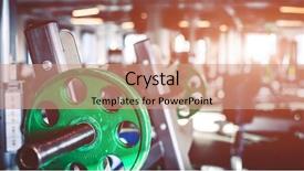  Presentation with crossfit - PPT layouts with crossfit - rod with weights background and a coral colored foreground