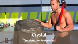  Presentation with crossfit - PPT theme enhanced with portable pc connected to wireless background and a tawny brown colored foreground