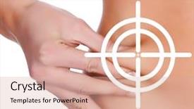  Presentation with patients and weight loss - Audience pleasing theme consisting of crosshairs - woman pinches fat on her backdrop and a lemonade colored foreground