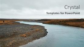  Presentation with crossing bridge - PPT theme having crossing-a-river background and a sky blue colored foreground