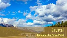  Presentation with forest bridge - Colorful slide deck enhanced with crossing-bridge-for-animals backdrop and a gold colored foreground