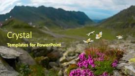  Presentation with spectacular - Cool new PPT theme with crossing-carpathian-mountains-in-romania backdrop and a tawny brown colored foreground