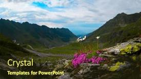  Presentation with mountain roads - Presentation consisting of crossing-carpathian-mountains-in-romania background and a tawny brown colored foreground