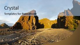  Presentation with volcanic rocks - Cool new presentation with crossing creek - midnight setting sun lits beautifully backdrop and a  colored foreground