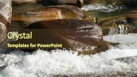  Presentation with water conservation protect nature concept - Slide set consisting of crossing creek - nature and water background and a  colored foreground