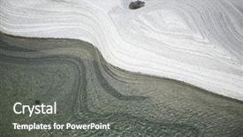  Presentation with water conservation protect nature concept - Cool new slide deck with crossing creek - water in nature backdrop and a  colored foreground