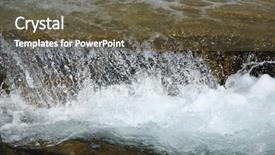  Presentation with nature - PPT theme enhanced with crossing creek - water in nature background and a  colored foreground