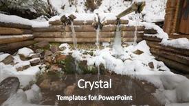  Presentation with orthodox - Amazing slide deck having crossing creek - wooden old-style fountain in russian backdrop and a tawny brown colored foreground