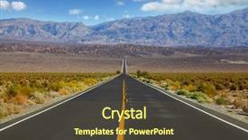  Presentation with long and winding road - PPT layouts enhanced with crossing enormous death the valley background and a tawny brown colored foreground
