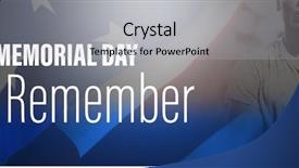  Presentation with memorial day - Slide set with crossing guard - digital title for memorial day background and a light gray colored foreground