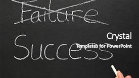  Presentation with failure - PPT theme featuring crossing out failure and writing background and a dark gray colored foreground
