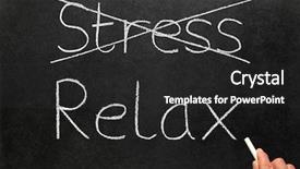  Presentation with stress - Presentation theme with crossing out stress and writing background and a dark gray colored foreground