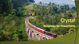  Presentation with train bridge - Presentation theme enhanced with crossing over nine arches bridge background and a tawny brown colored foreground