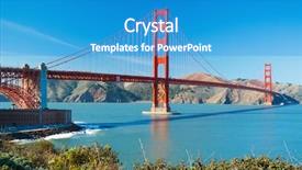  Presentation with crossing bridge - Amazing presentation theme having crossing red sea - golden gate bridge in san backdrop and a teal colored foreground
