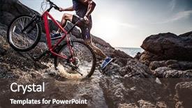  Presentation with water cycle - Amazing slide set having crossing rocky terrain with water backdrop and a tawny brown colored foreground